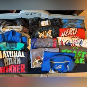 Lot of Boys Under Armour tops